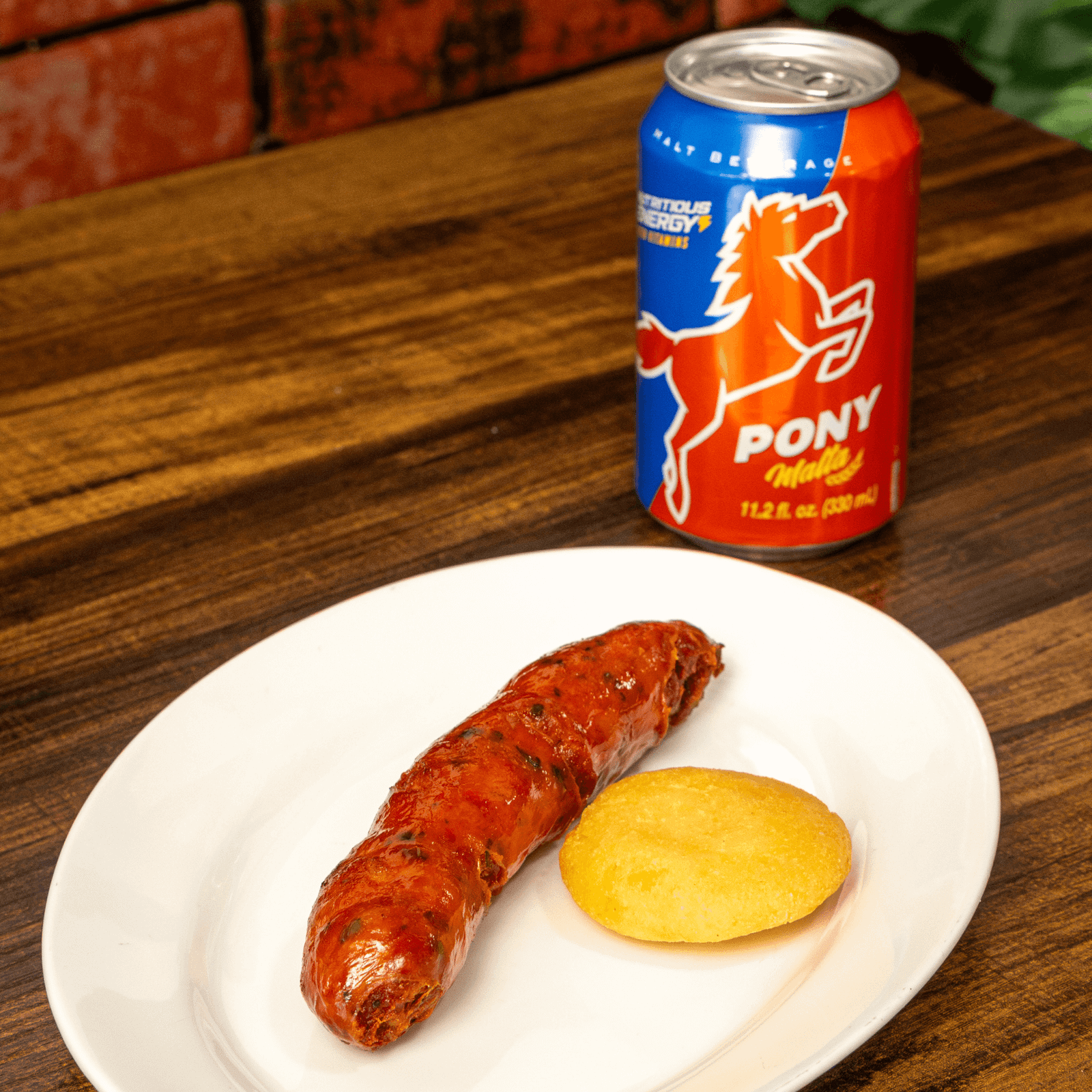 Chorizo con Arepa